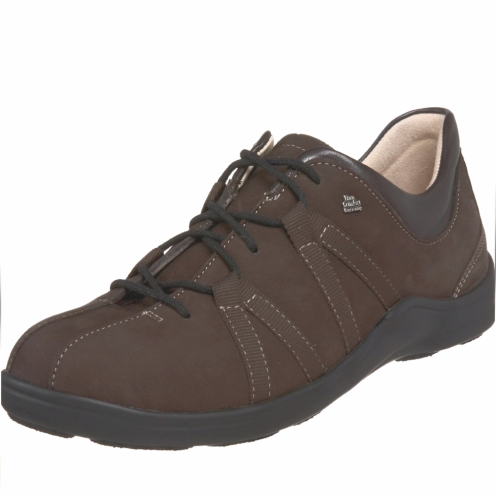 NWOB Finn‎ Comfort Suede Leather Oxford Lace Up Shoe Brown Unisex 5.5M/7.5W